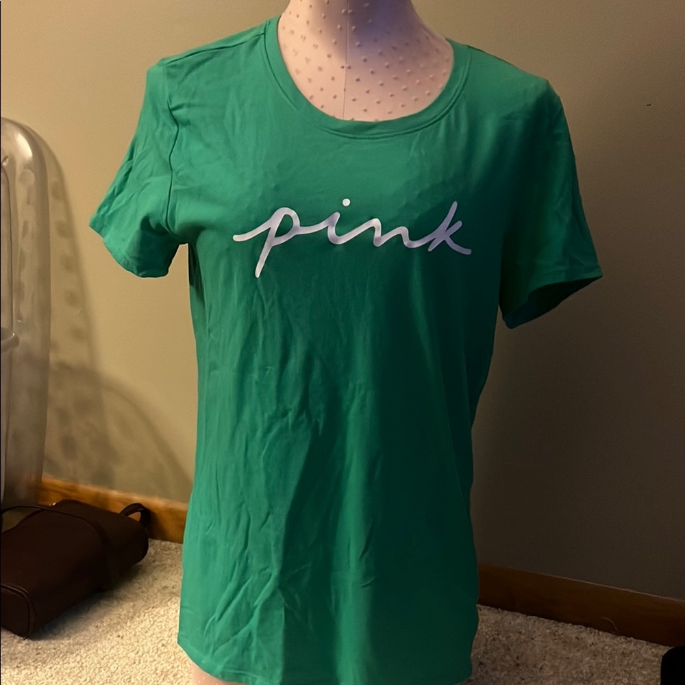 PINK Victoria's Secret Green T-Shirt